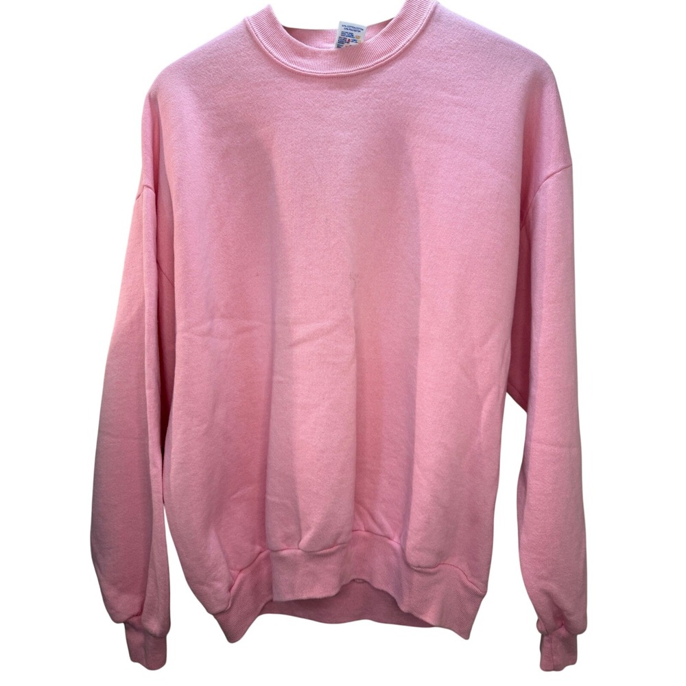 Jerzees Pink Sweatshirt Crewneck Long Sleeve Oversized XL Vintage